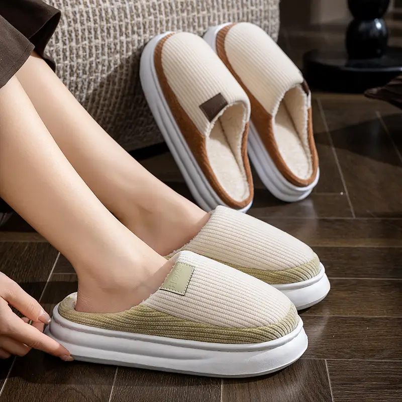 Men's Warm Plush Slippers Winter Indoor Home - Image 10