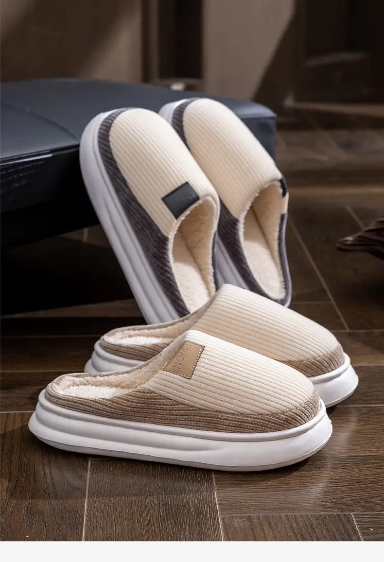 Men's Warm Plush Slippers Winter Indoor Home — feature 16