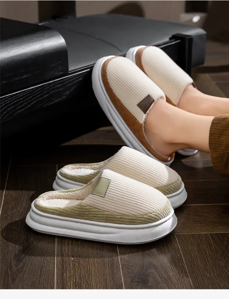 Men's Warm Plush Slippers Winter Indoor Home — feature 19