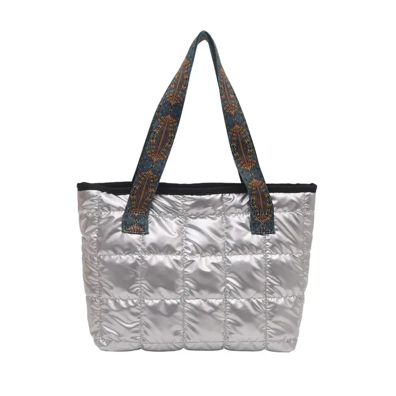 Gold Quilted Women's Shoulder Bag 2025 Winter Commute - Image 9