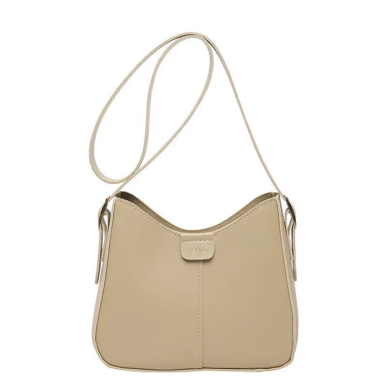 Beige Textured Shoulder Crossbody Bag for Women 2026