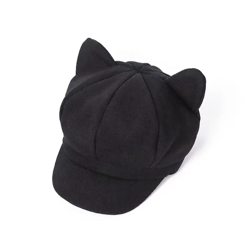 Cat Ear Woolen Beret for Men Women Autumn Winter — feature 10