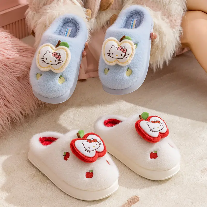 Kara Cat Winter Cute Women's Autumn and Winter Thick-Soled Home Indoor Cartoon Slippers Cotton 2025 Cotton Slippers New Women - Image 5