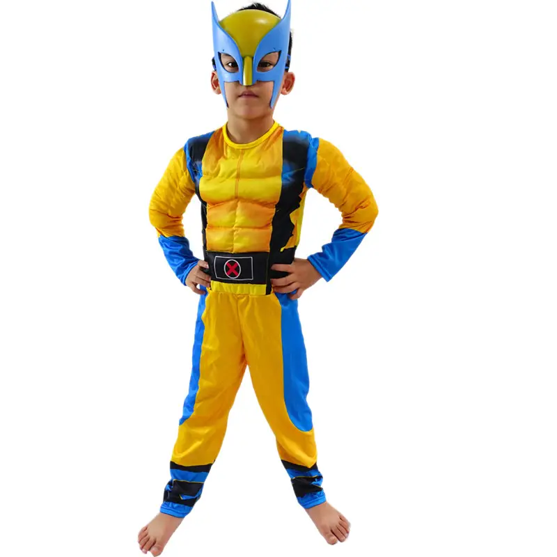 Iron Man Hulk Batman Captain America Halloween Children's Superhero Costumes Muscle Costumes