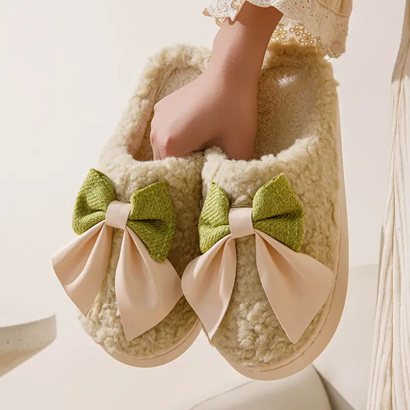 Manufacturer Wholesale Cotton Slippers for Women Winter Home Household Indoor Warm Non-Slip Thick-Soled Couple Wool Slippers for Men Autumn and Winter