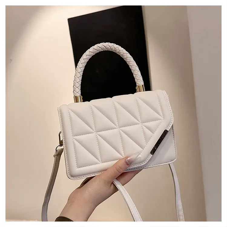 2025 Black Embossed Square Shoulder Bag with Gold Hardware — feature 35