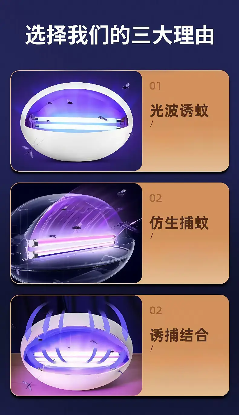Mosquito Killer Lamp Sticky Fly Killer Lamp Commercial Hotel Shop Wall-Mounted Mosquito Repellent Restaurant Hotel Canteen Insect Killer Lamp — feature 3