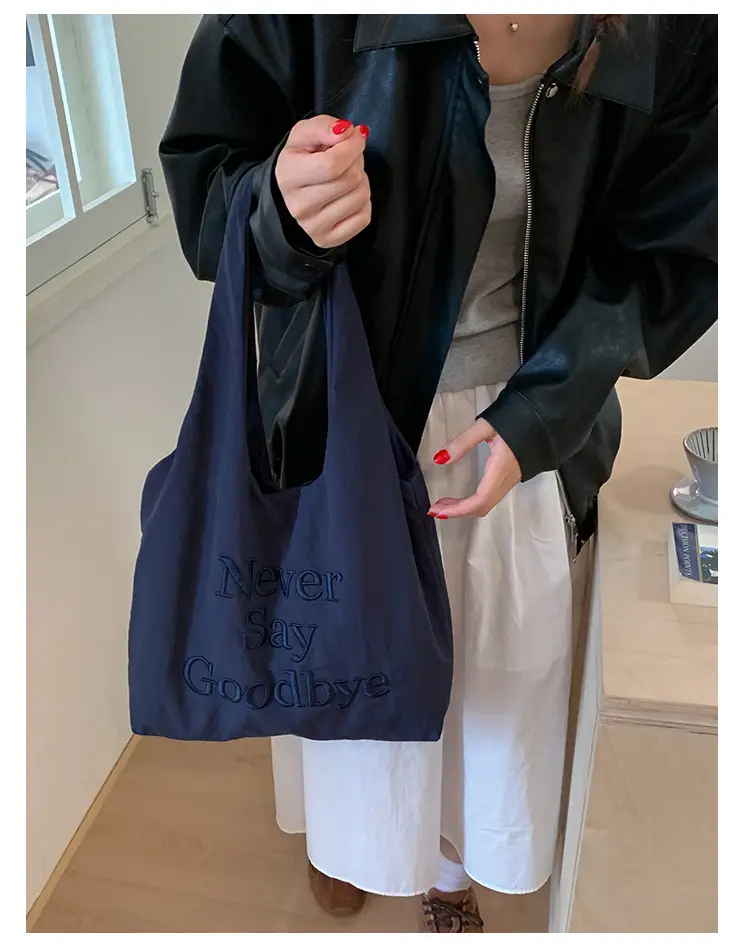 Women New Letter Embroidered Tote Bags Large Capacity — feature 10