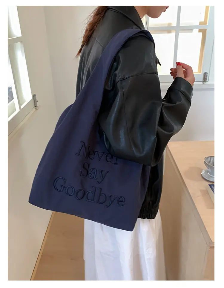Women New Letter Embroidered Tote Bags Large Capacity — feature 11