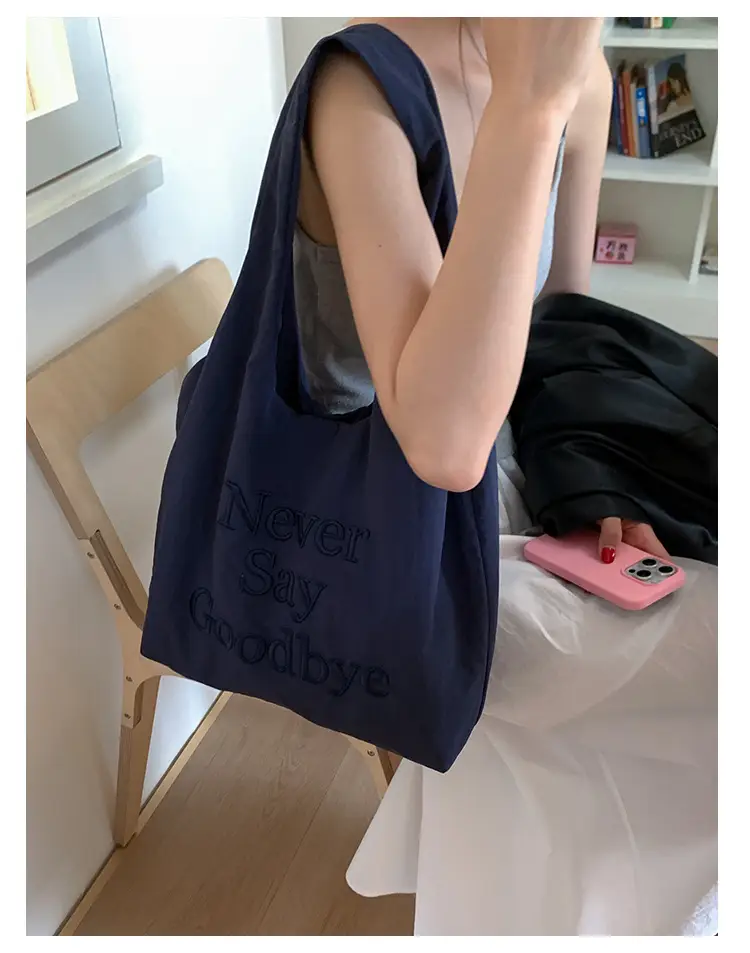 Women New Letter Embroidered Tote Bags Large Capacity — feature 16