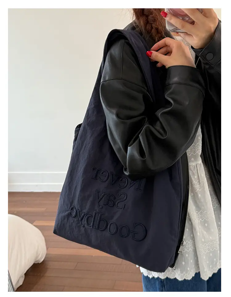 Women New Letter Embroidered Tote Bags Large Capacity — feature 20