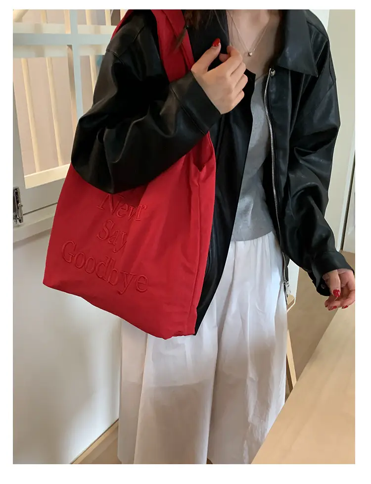 Women New Letter Embroidered Tote Bags Large Capacity — feature 25