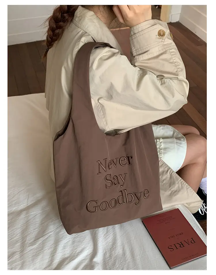 Women New Letter Embroidered Tote Bags Large Capacity — feature 35