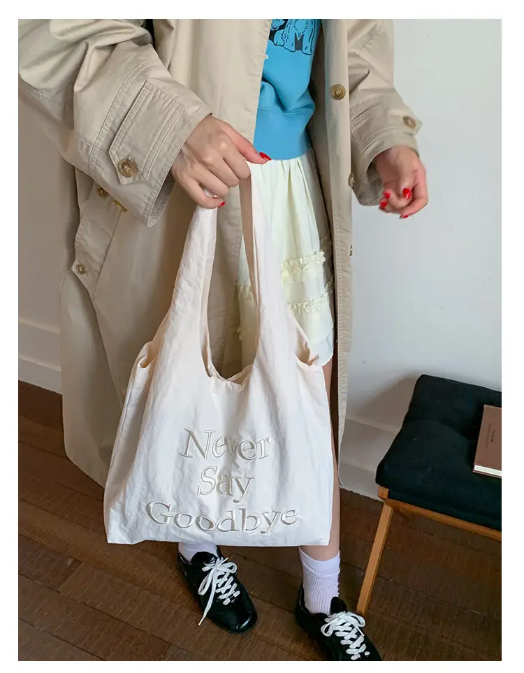 Women New Letter Embroidered Tote Bags Large Capacity — feature 39