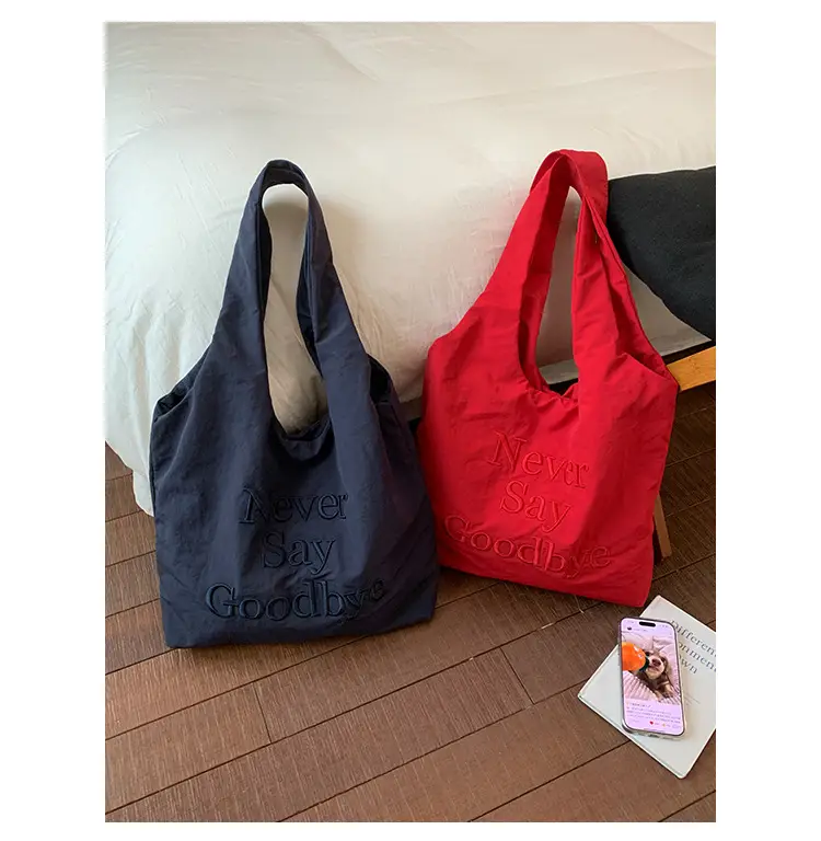 Women New Letter Embroidered Tote Bags Large Capacity — feature 7