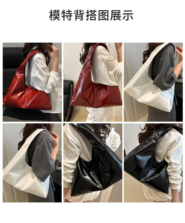Women's Red Leather Shoulder Bag 2026 New Style — feature 7