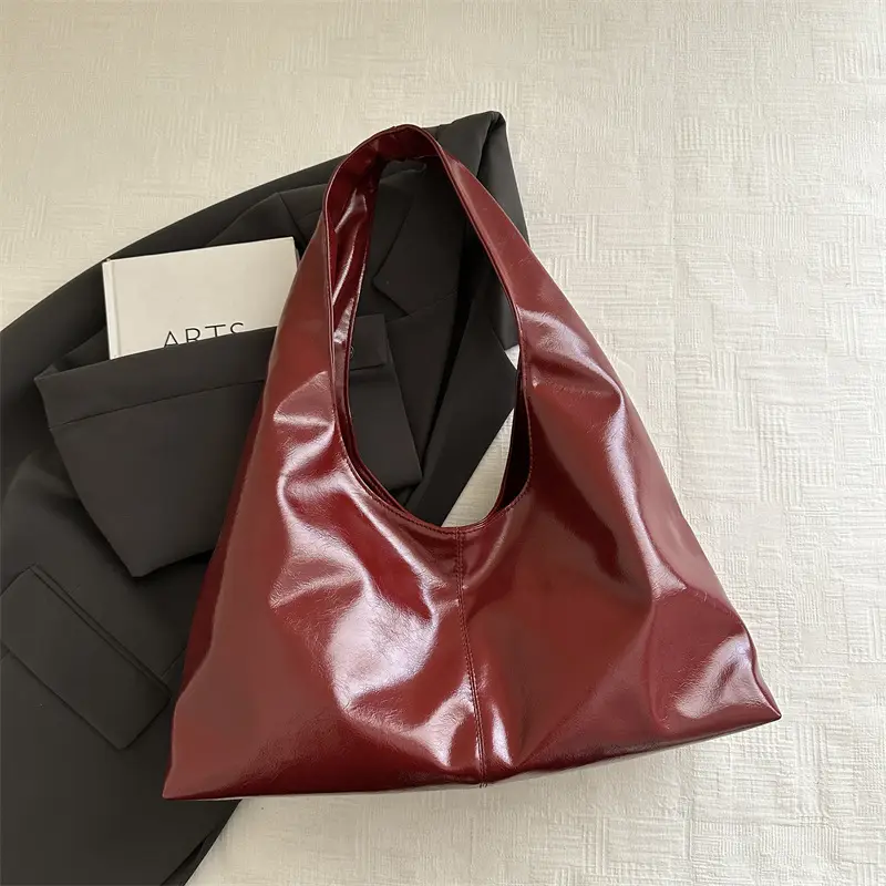 Women's Red Leather Shoulder Bag 2026 New Style - Image 3