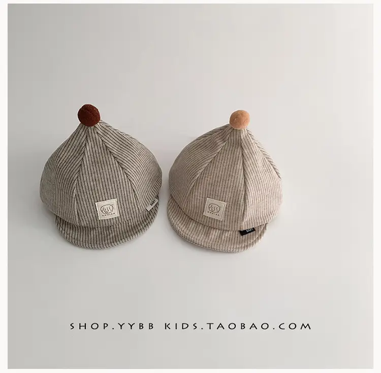 Baby Beige Peaked Hat for Kids Small Winter Warm — feature 1