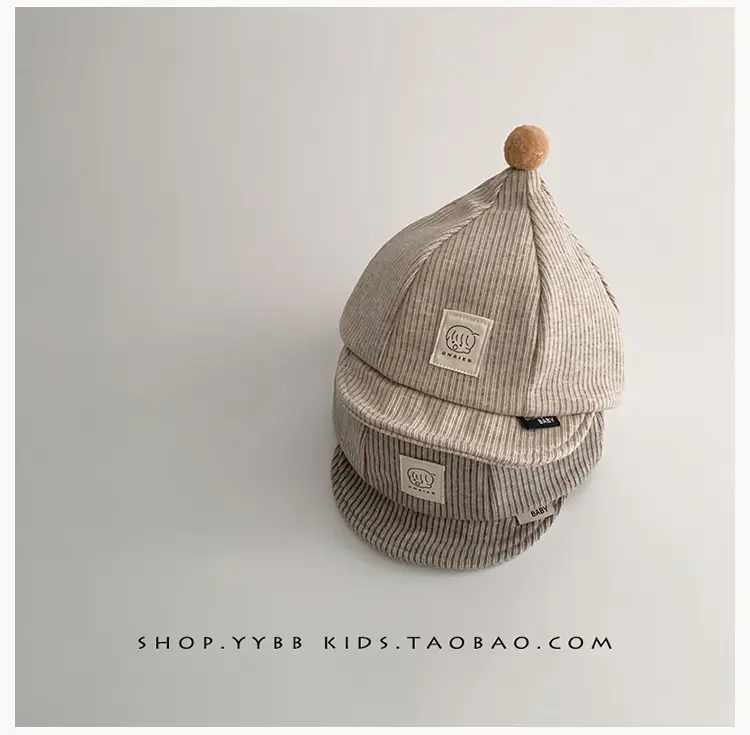 Baby Beige Peaked Hat for Kids Small Winter Warm — feature 2