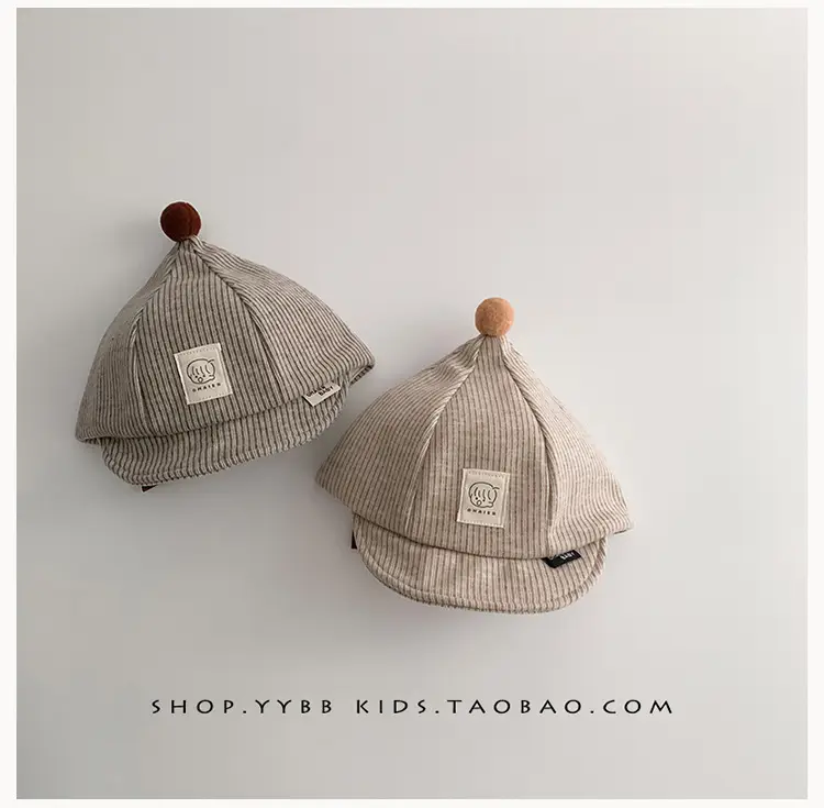 Baby Beige Peaked Hat for Kids Small Winter Warm — feature 4