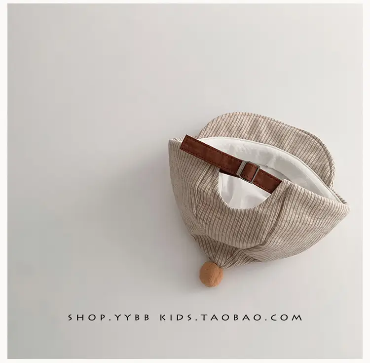 Baby Beige Peaked Hat for Kids Small Winter Warm — feature 6