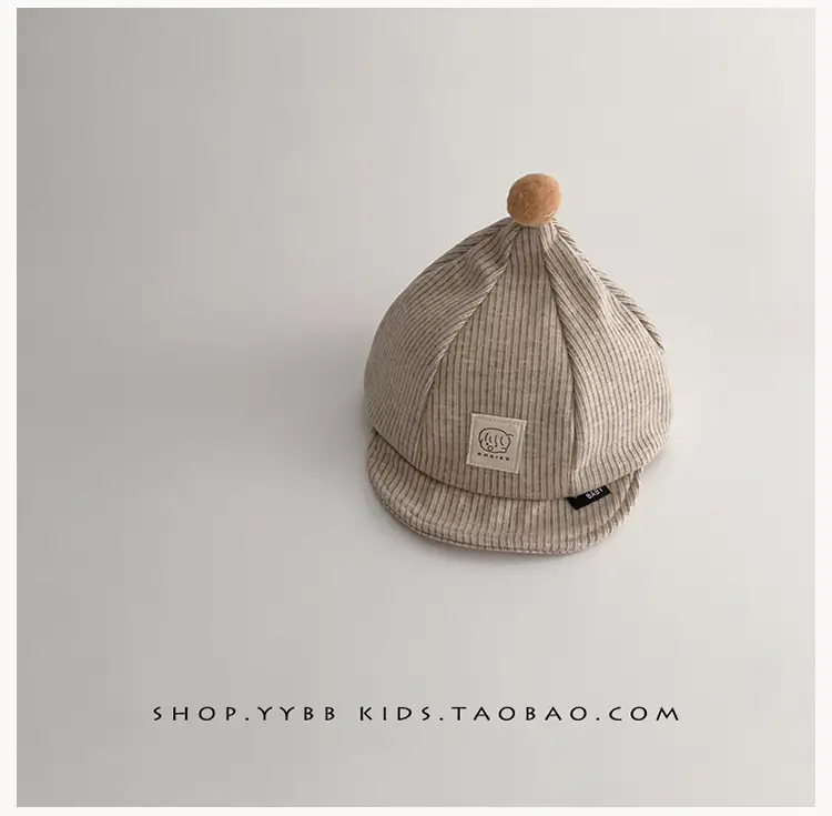 Baby Beige Peaked Hat for Kids Small Winter Warm — feature 7