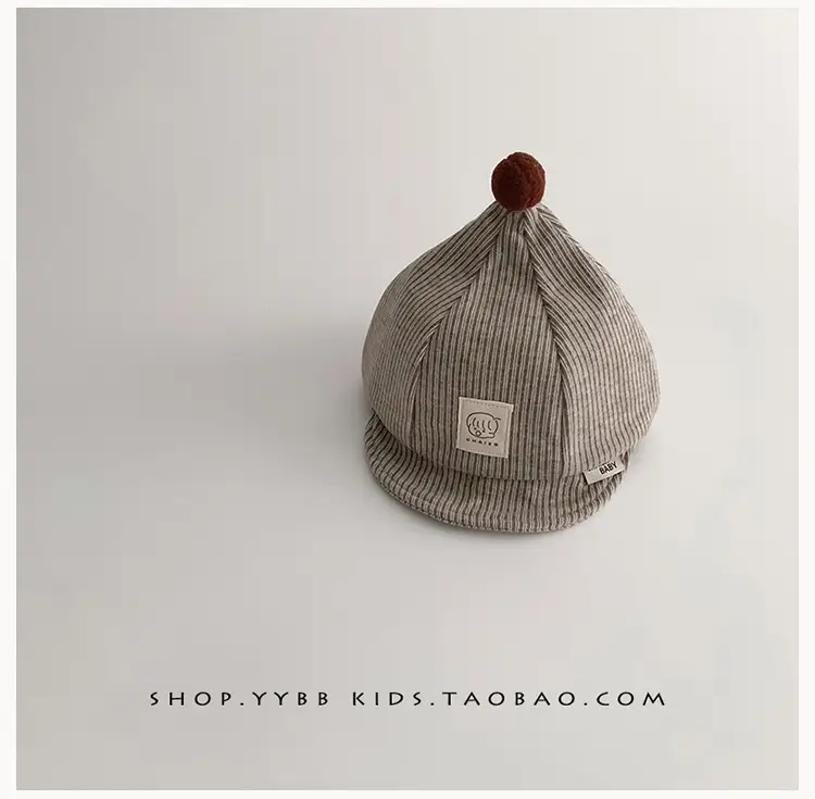 Baby Beige Peaked Hat for Kids Small Winter Warm — feature 8