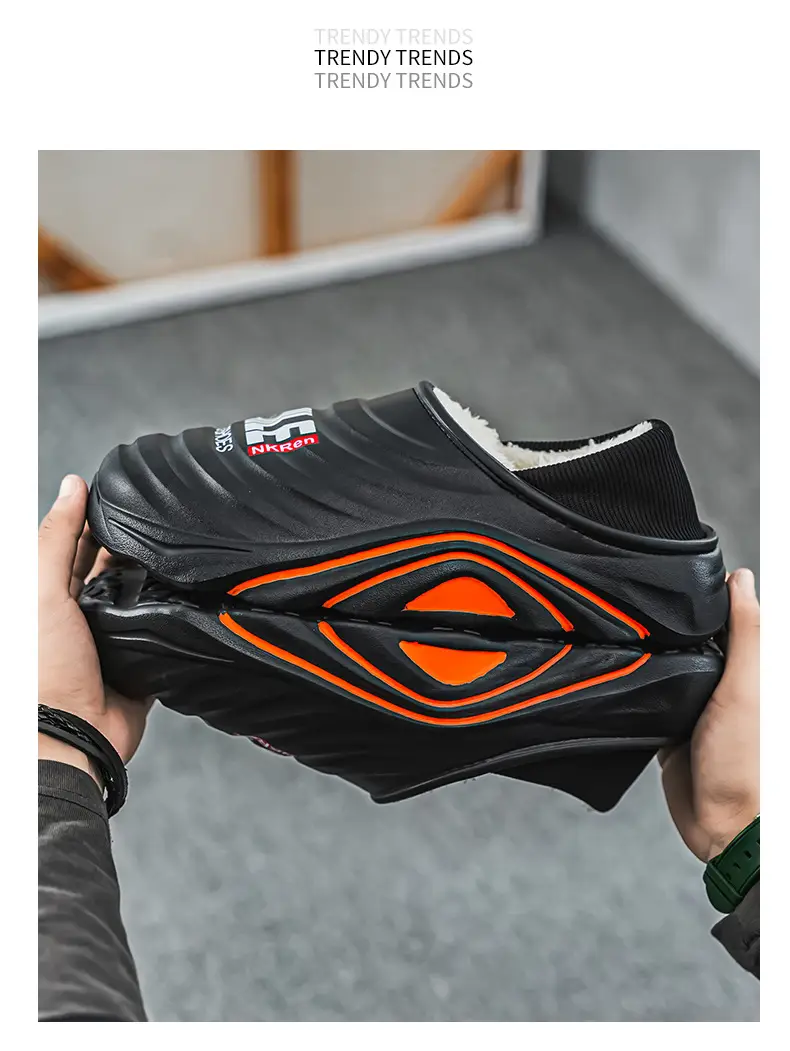 Men's Cotton Slippers, Winter Velvet Warm Home Cotton Shoes, Heel-Covering Outer Wear, Non-Slip and Waterproof Men's Slippers — feature 23