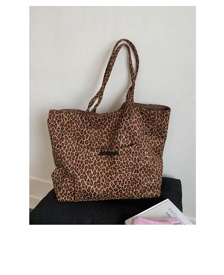 Leopard Print Canvas Tote Bag Large Capacity 2025 — feature 10