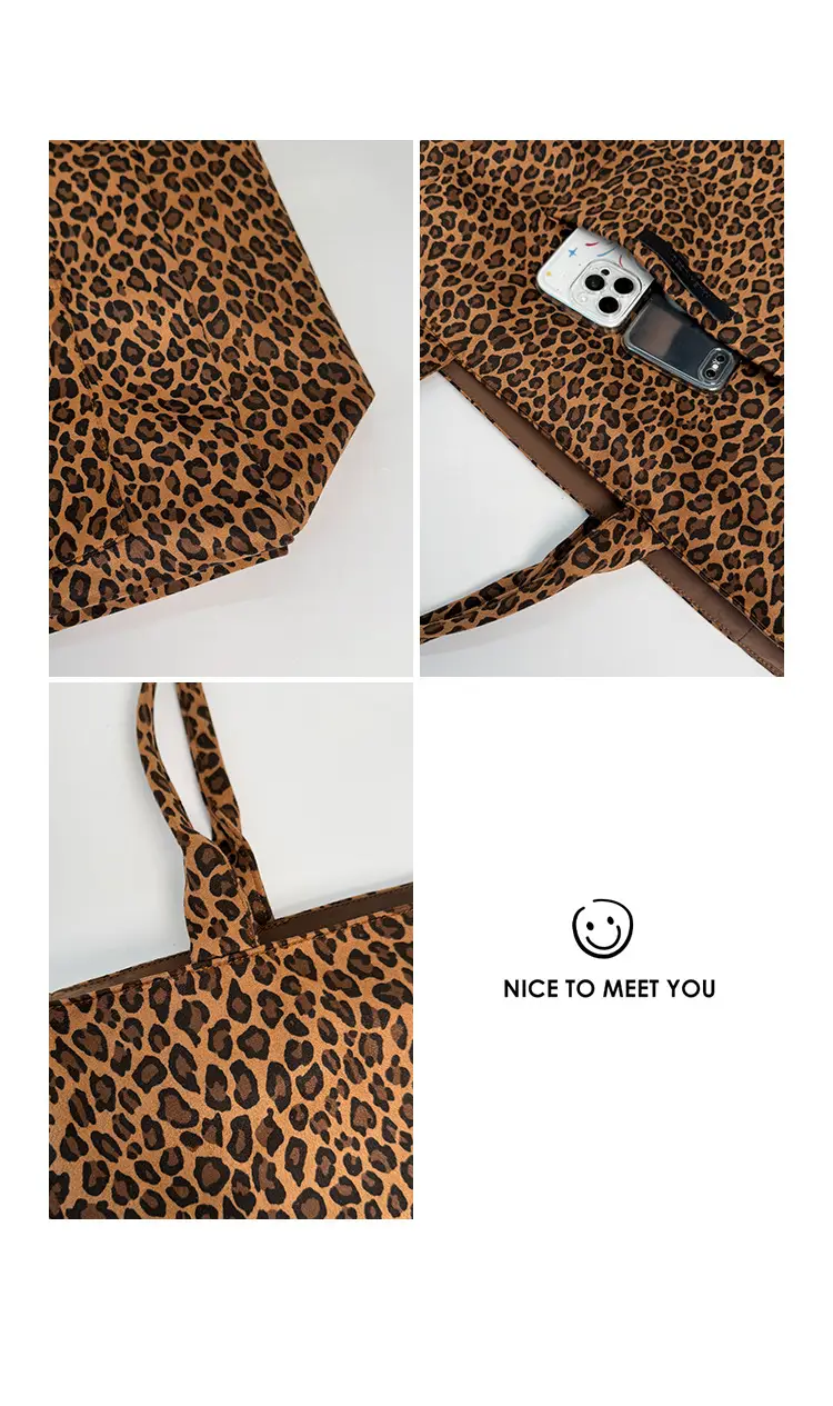 Leopard Print Canvas Tote Bag Large Capacity 2025 — feature 14