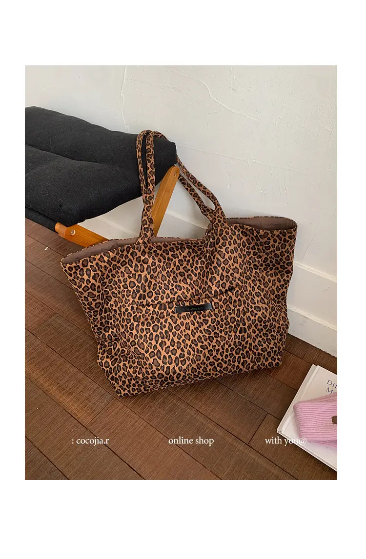 Leopard Print Canvas Tote Bag Large Capacity 2025 — feature 21