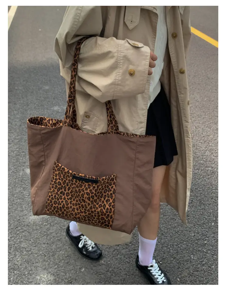 Leopard Print Canvas Tote Bag Large Capacity 2025 — feature 27