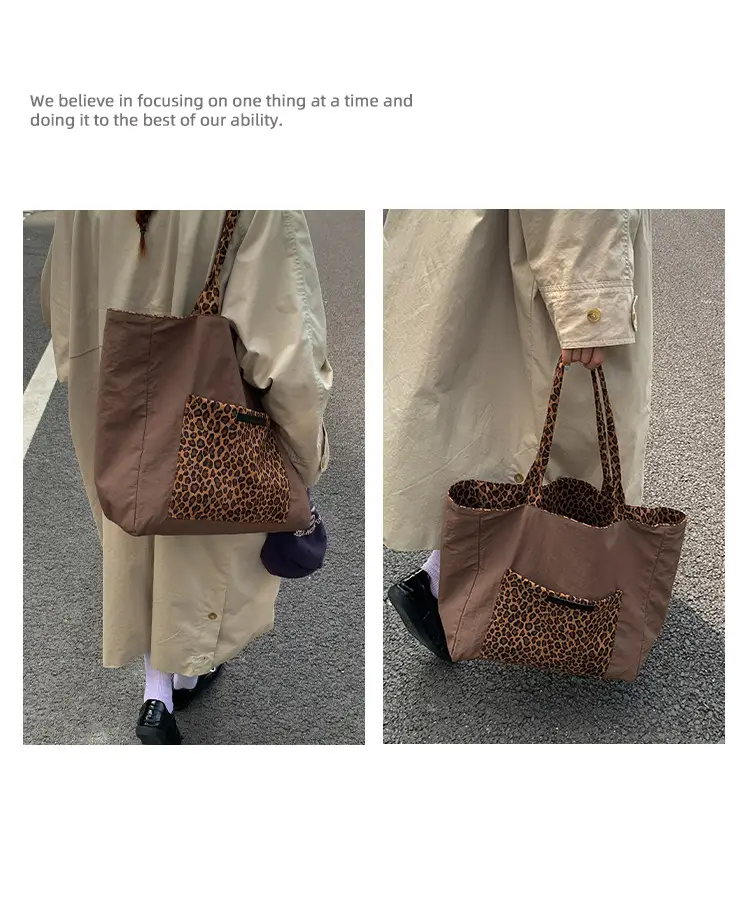 Leopard Print Canvas Tote Bag Large Capacity 2025 — feature 28