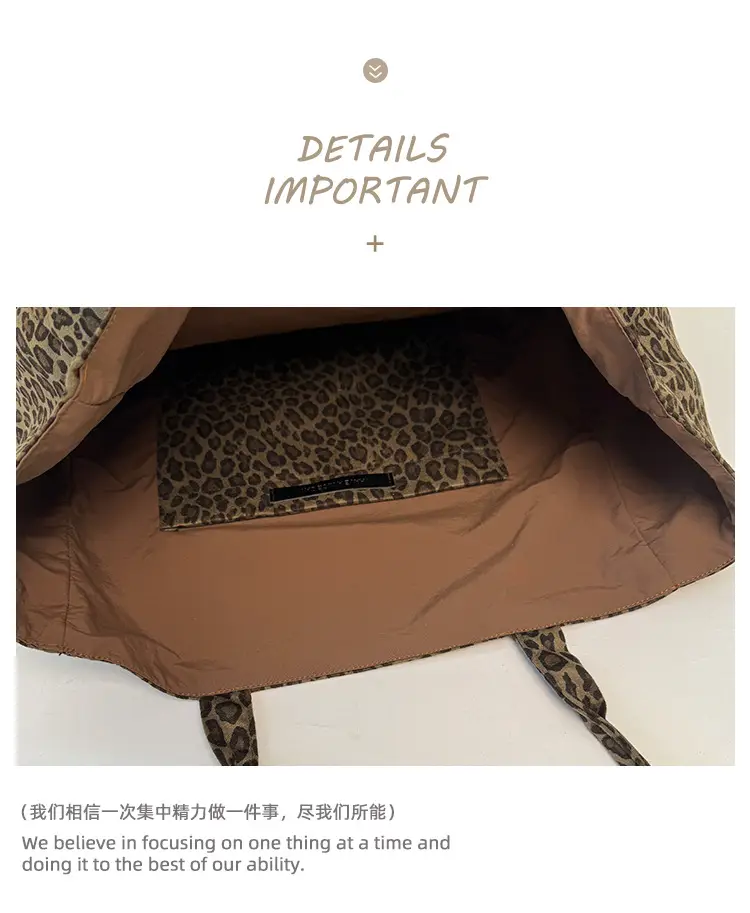Leopard Print Canvas Tote Bag Large Capacity 2025 — feature 7