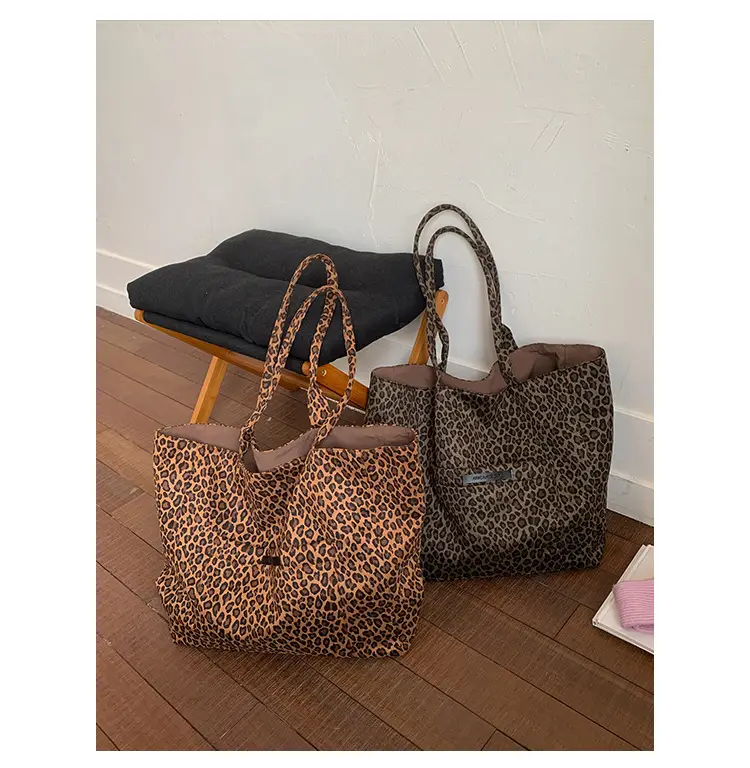 Leopard Print Canvas Tote Bag Large Capacity 2025 — feature 9
