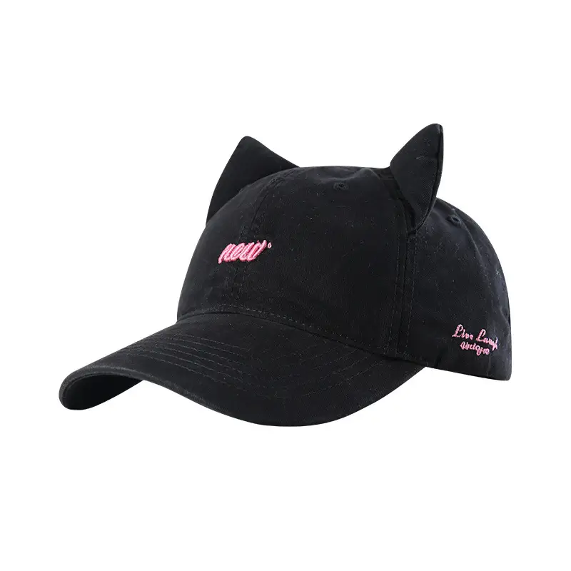 Japanese Cat Ear Hat Women Hip-Hop Street Baseball Cap Men Face-Slimming Sunshade Cap