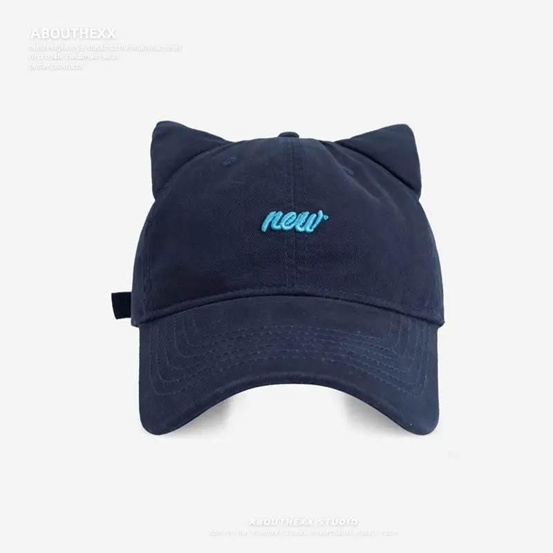 Japanese Cat Ear Hat Women Hip-Hop Street Baseball Cap Men Face-Slimming Sunshade Cap — feature 7