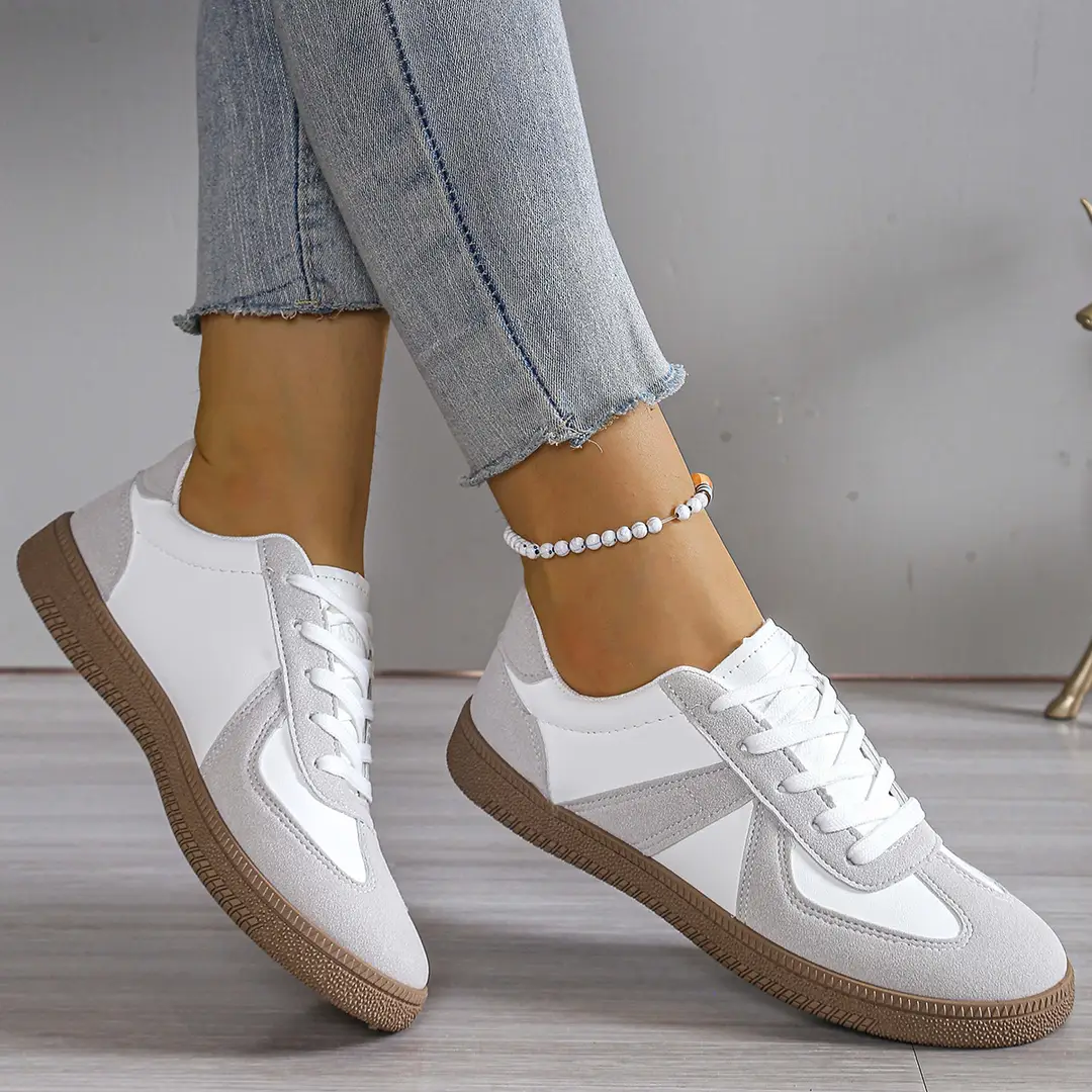Women's Training Shoes 2025 New Flat Sneakers White Casual Sports Shoes Export Autumn Large Size Women's Shoes - Image 3