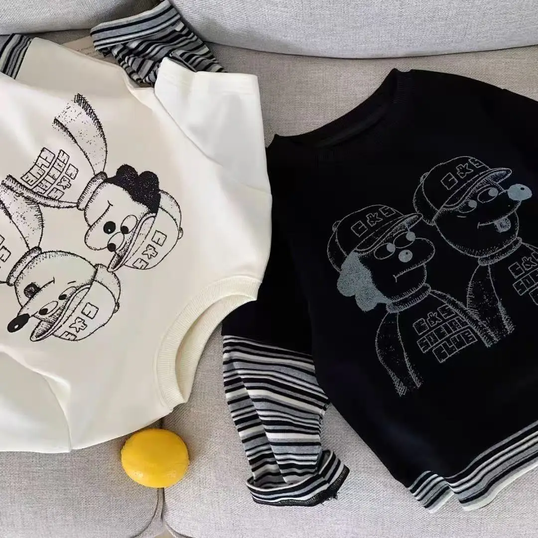 Children's Cartoon T-Shirt Boys Faux Two Piece Set — feature 8