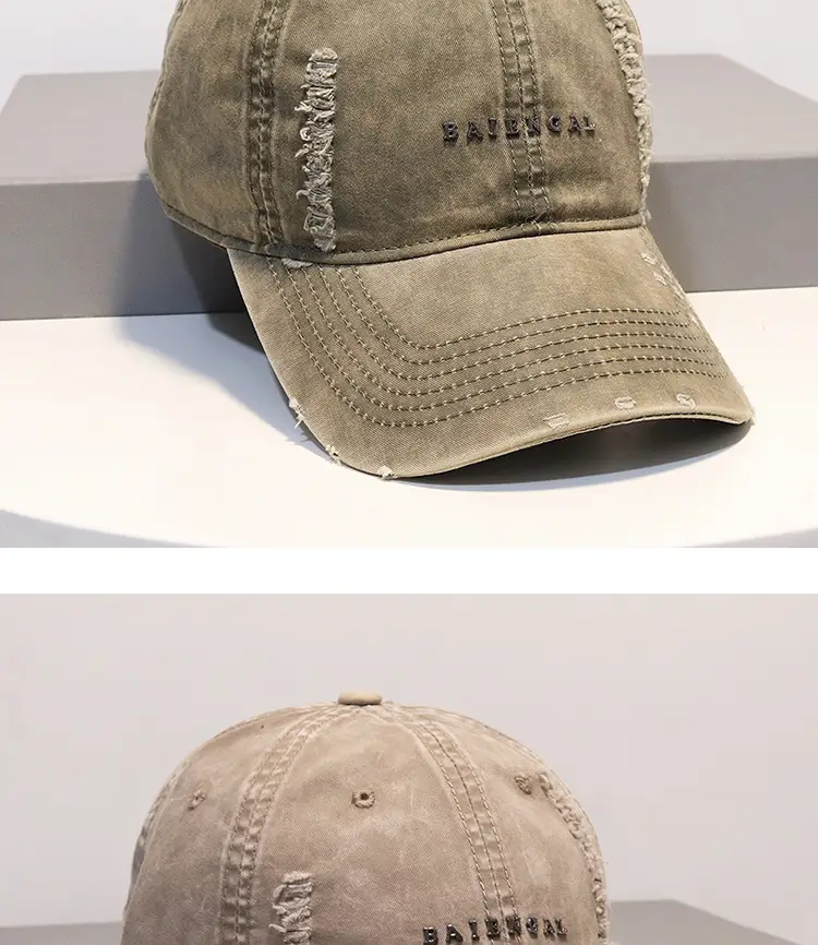 Washed Vintage Denim Cap Women Grey Baseball — feature 5