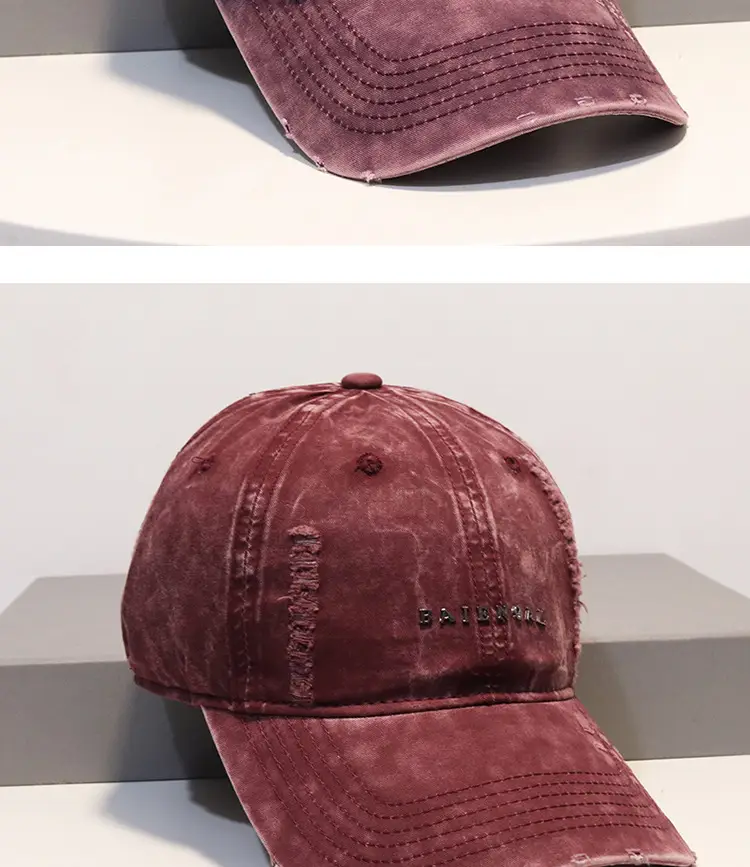 Washed Vintage Denim Cap Women Grey Baseball — feature 7
