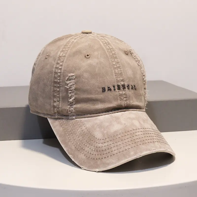 Washed Vintage Denim Cap Women Grey Baseball - Image 2