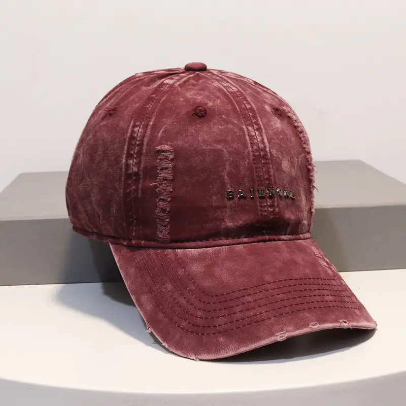 Washed Vintage Denim Cap Women Grey Baseball - Image 3