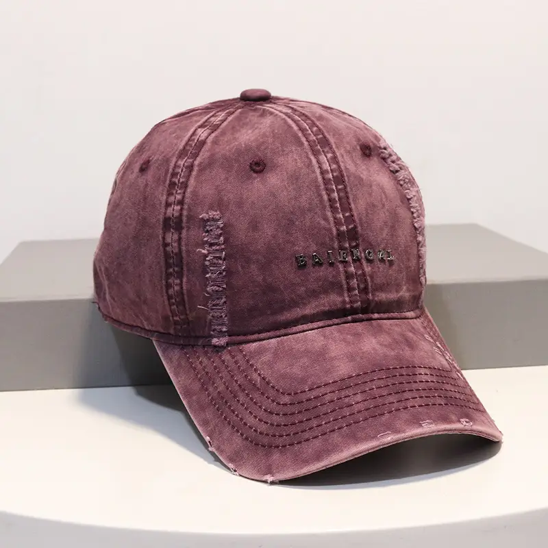 Washed Vintage Denim Cap Women Grey Baseball - Image 4
