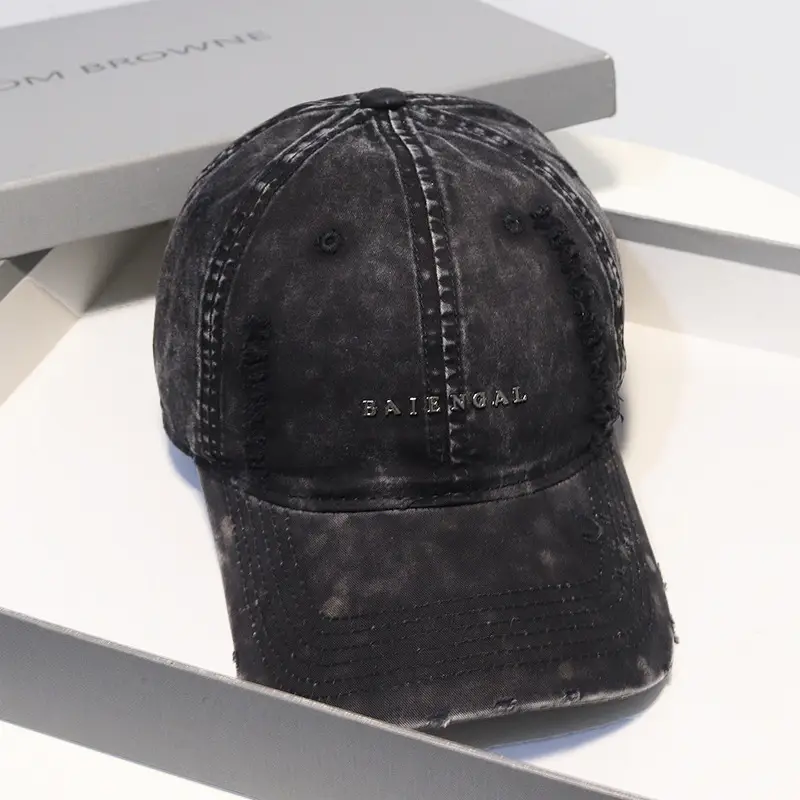 Washed Vintage Denim Cap Women Grey Baseball - Image 8