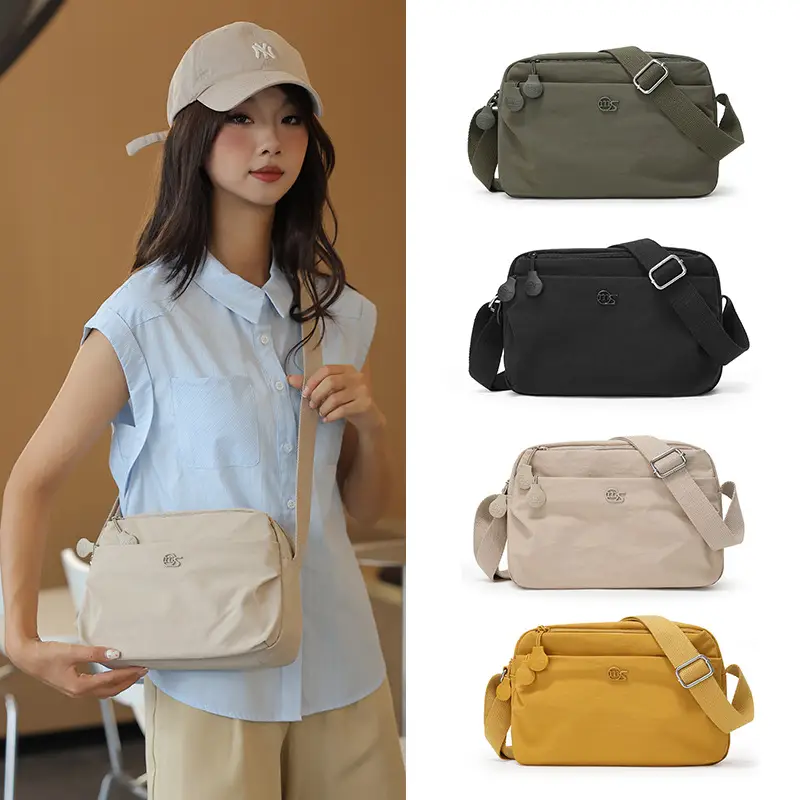 Women Lightweight Cloth Shoulder Bag Yellow 2025 — feature 1
