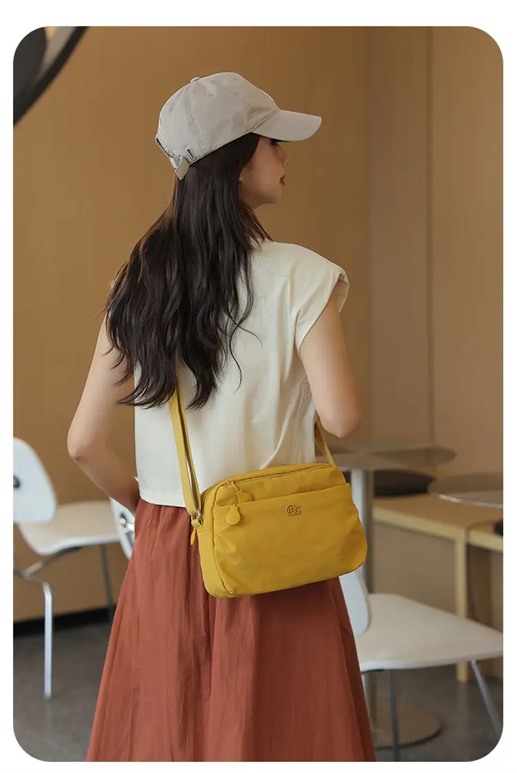 Women Lightweight Cloth Shoulder Bag Yellow 2025 — feature 14