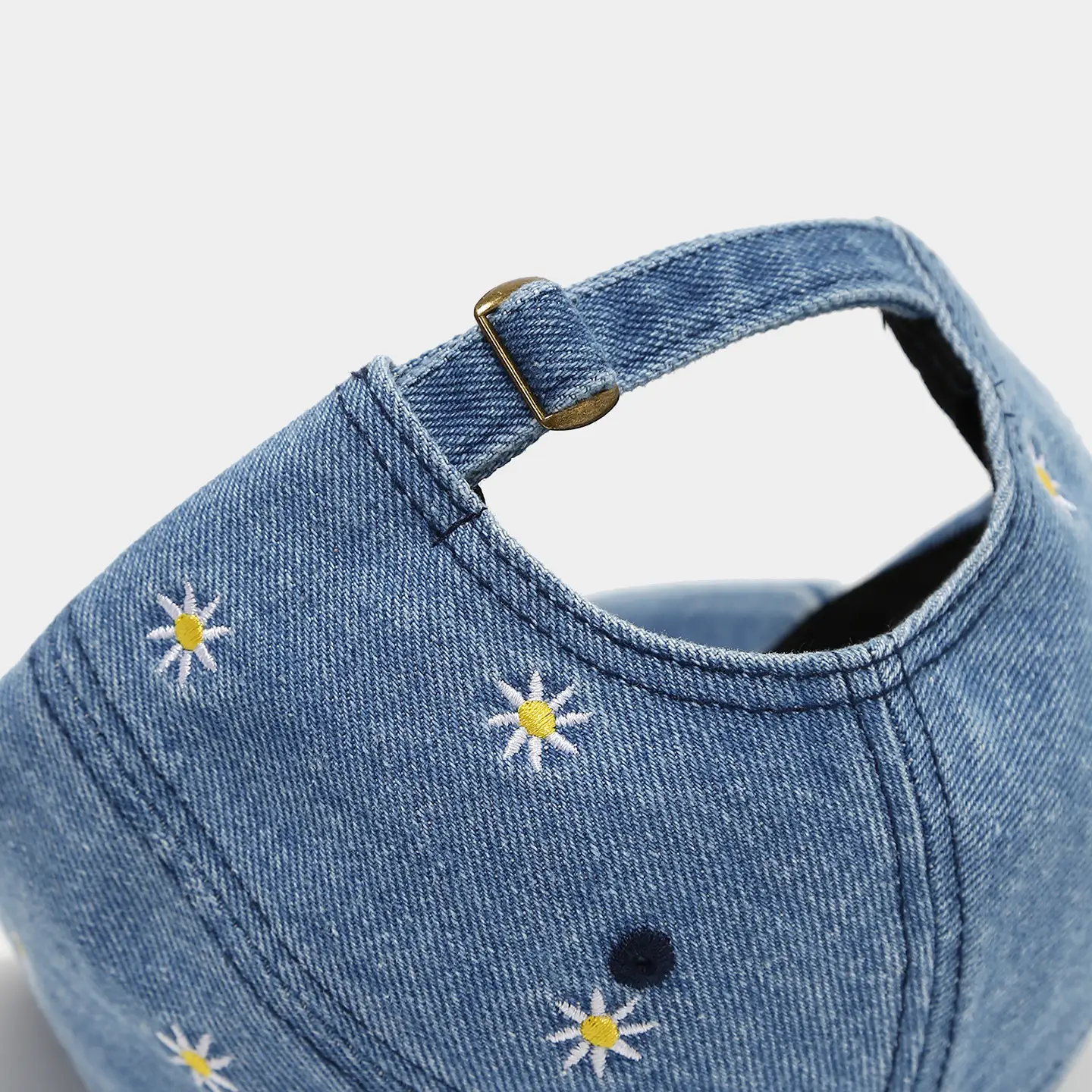 Little Daisy Embroidered Denim Peaked Cap Women — feature 10