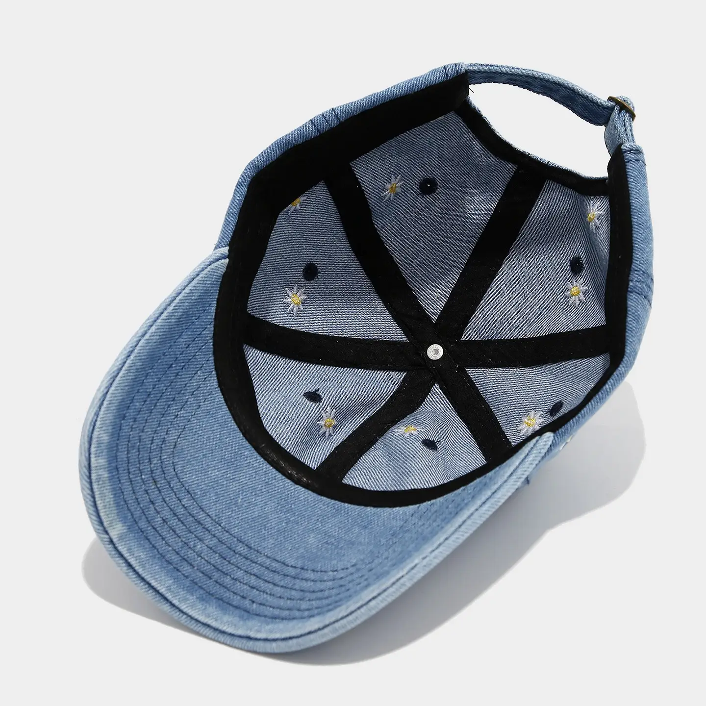 Little Daisy Embroidered Denim Peaked Cap Women — feature 9