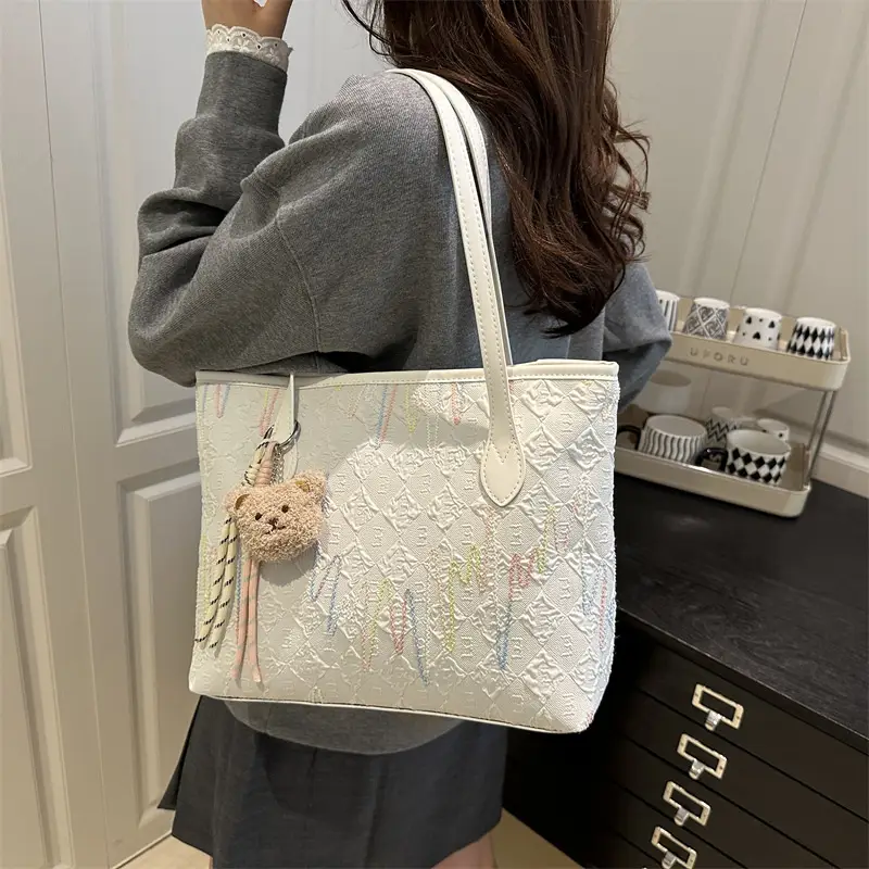 Pink Embroidered Shoulder Bag for Women Spring Summer Commute - Image 9